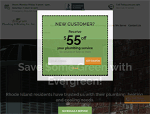 Tablet Screenshot of evergreenplumbingri.com